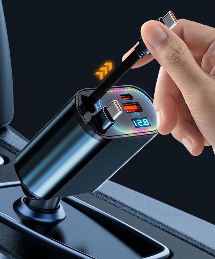 4-in-1 Retractable Fast Car Charger